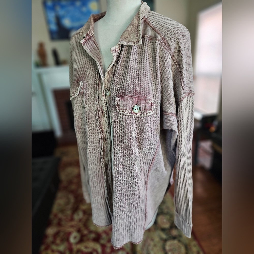 BKE Pink Button Down Shirt